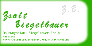 zsolt biegelbauer business card
